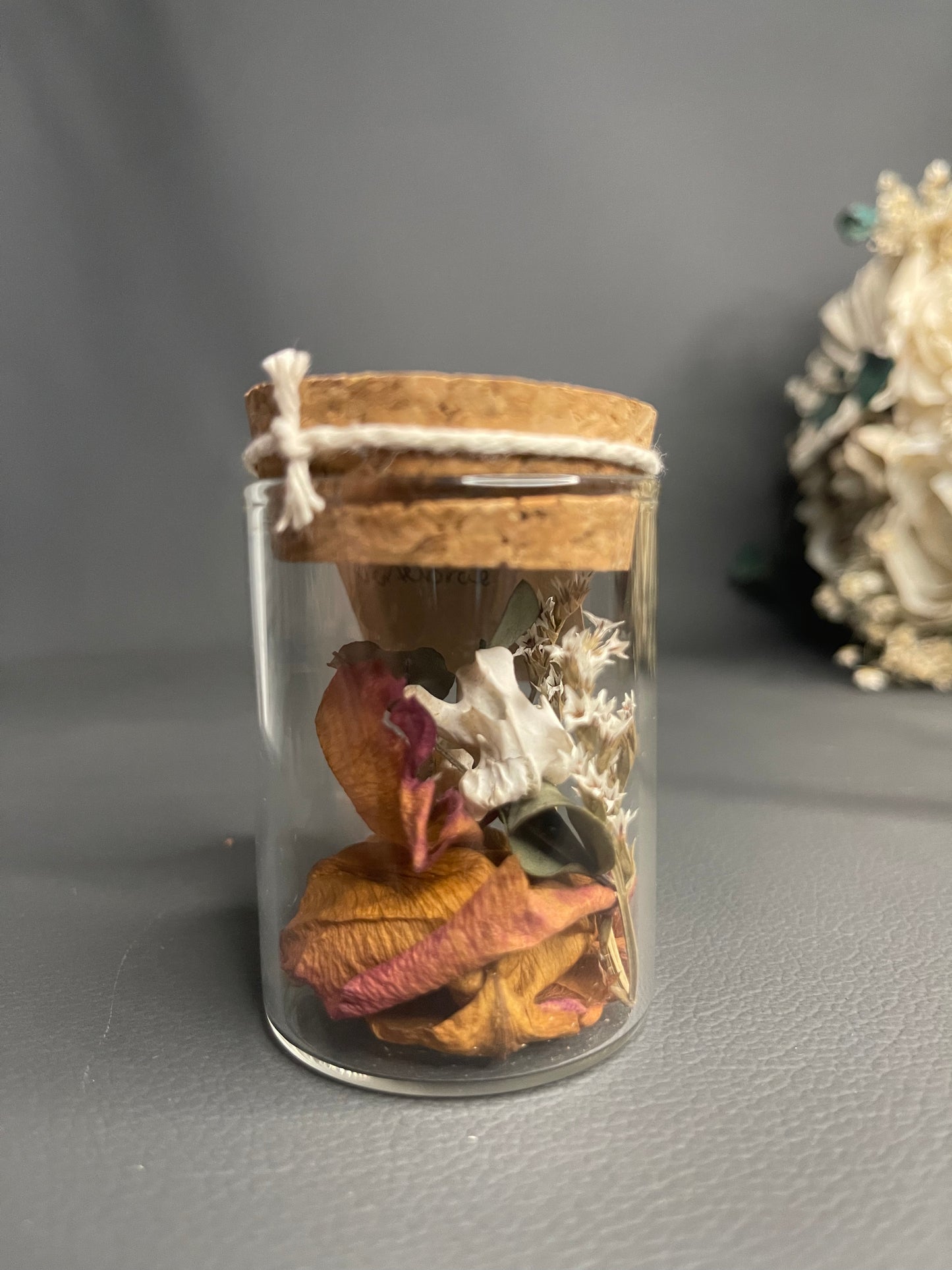 Small Keepsake Mourning Jar - bone