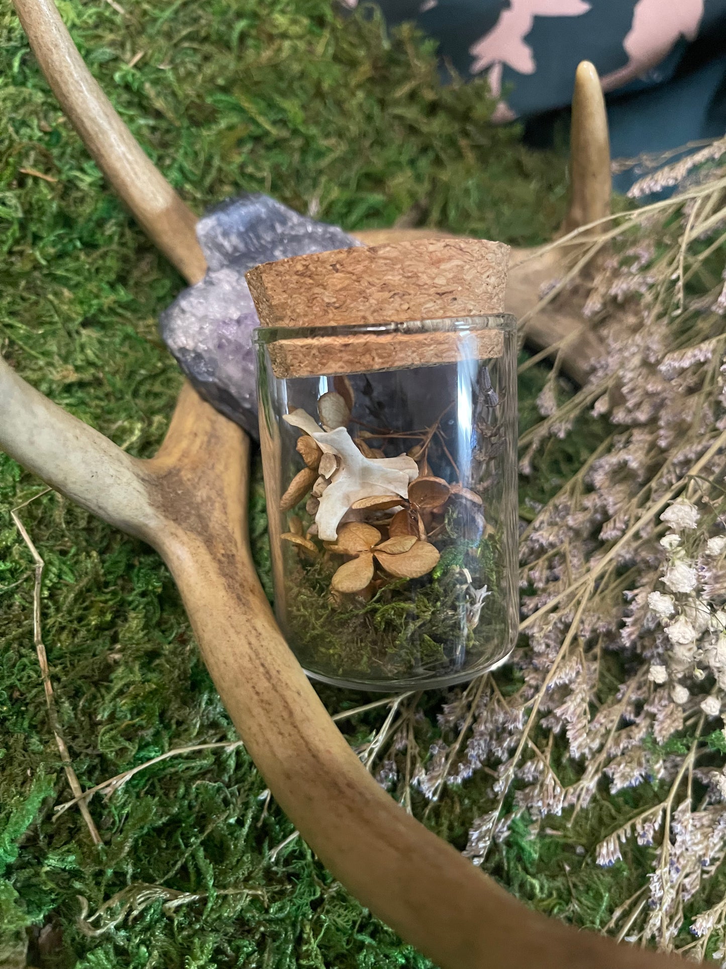 Small Keepsake Mourning Jar - bone