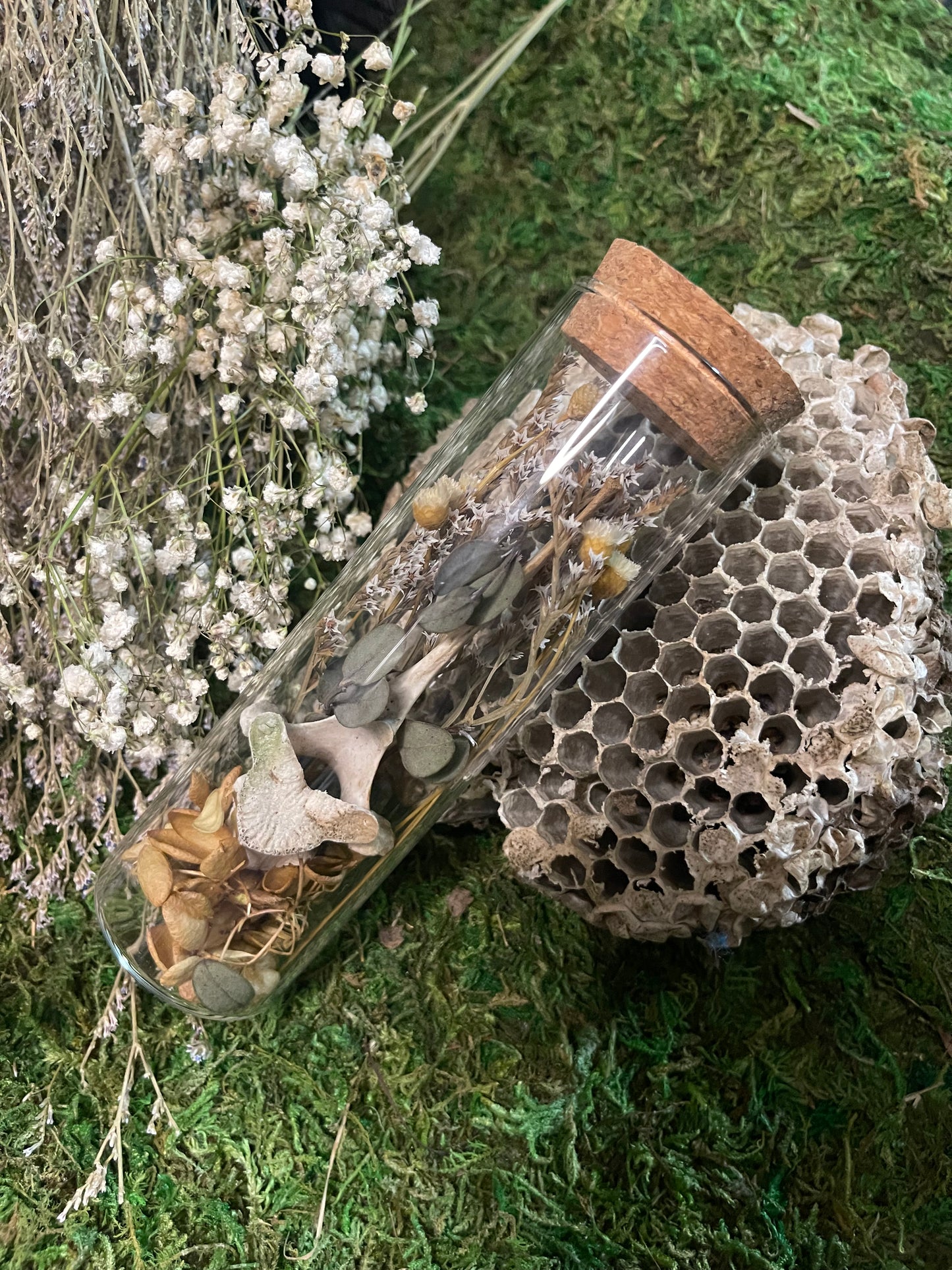 Large Keepsake Mourning Jar - bone