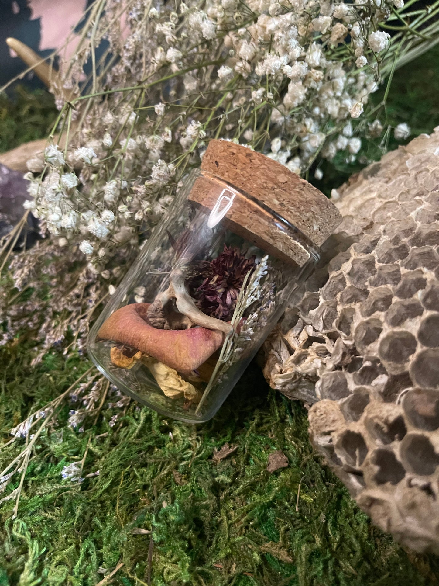 Small Keepsake Mourning Jar - bone