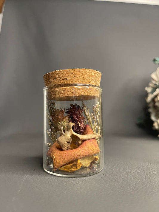 Small Keepsake Mourning Jar - bone