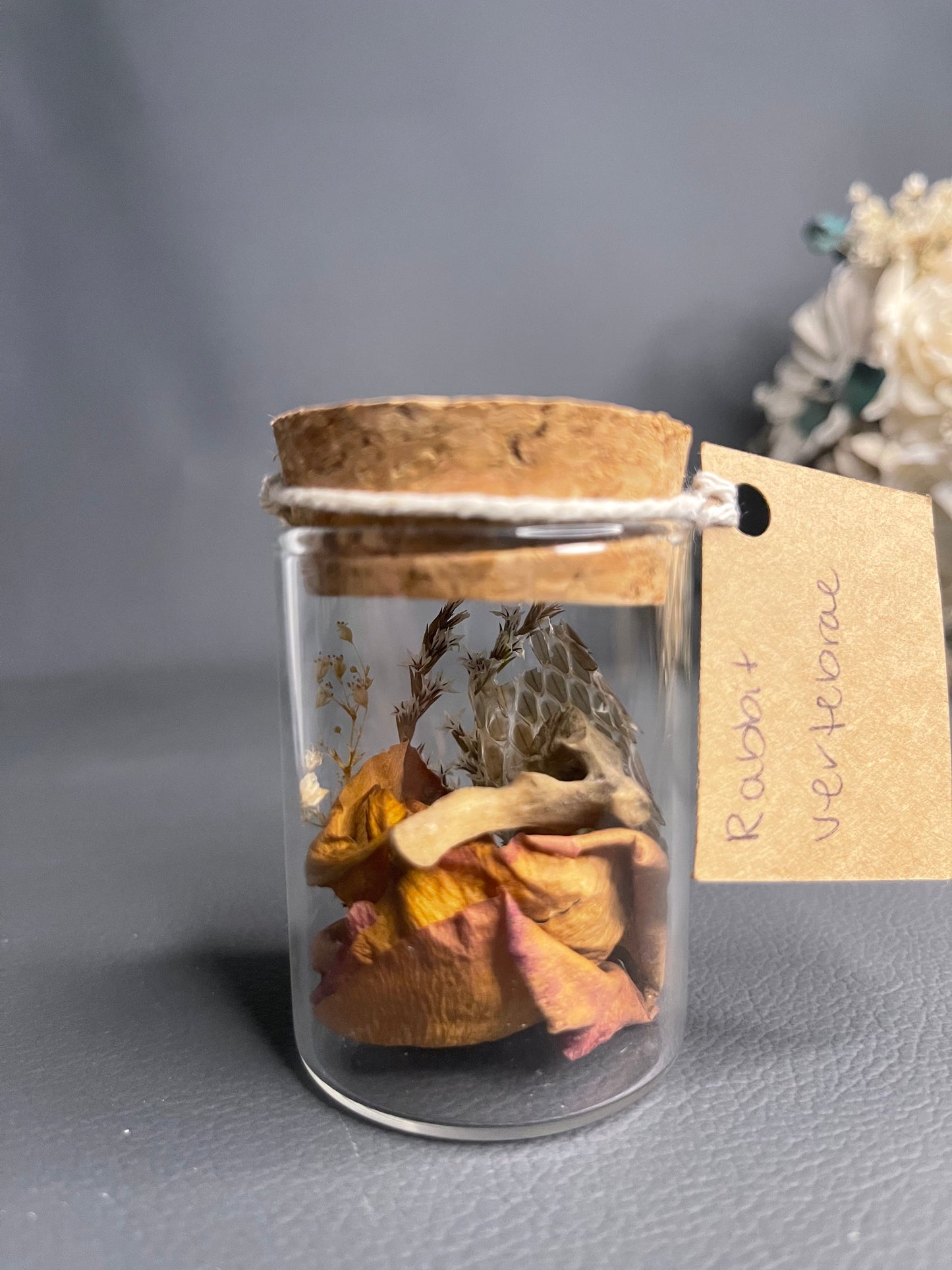 Small Keepsake Mourning Jar - bone