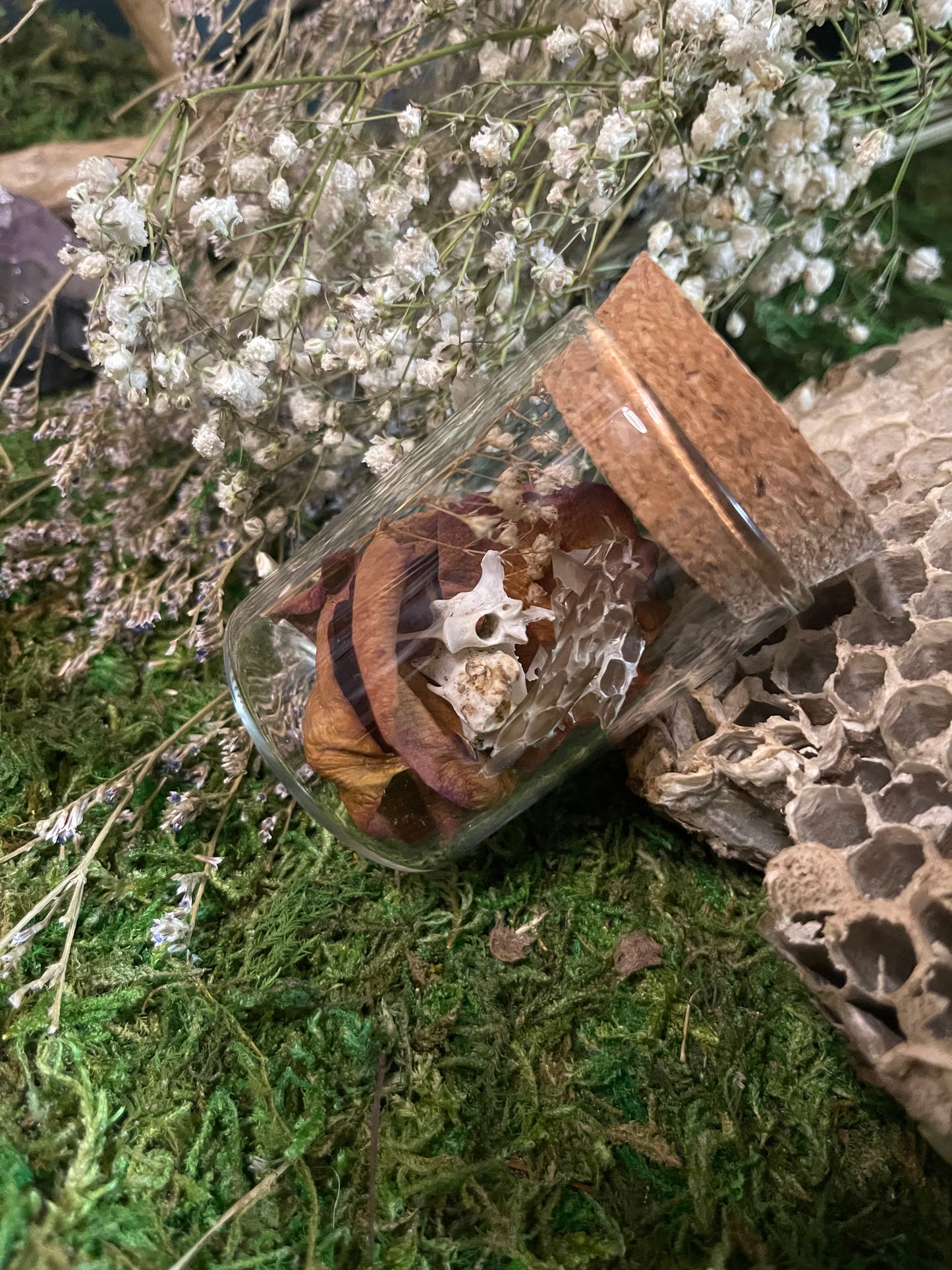 Small Keepsake Mourning Jar - bone